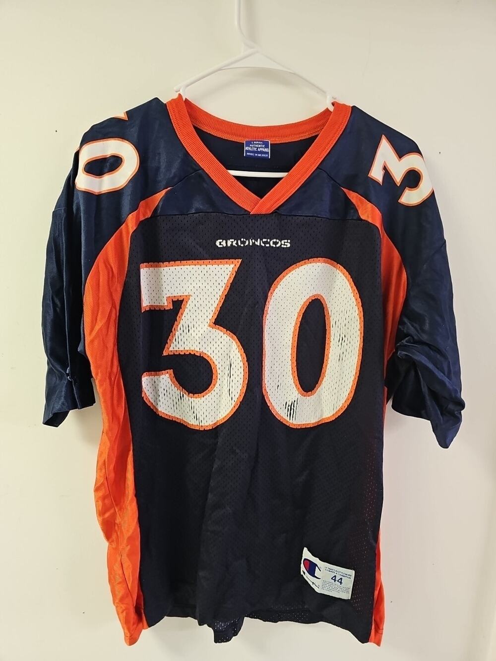 HOF 2017 Terrell Davis Denver Broncos VINTAGE Champion Jersey Size Large 44